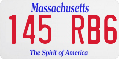 MA license plate 145RB6