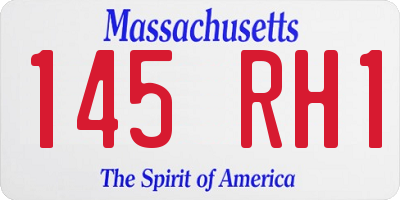 MA license plate 145RH1