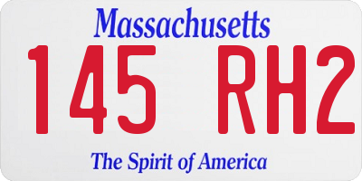 MA license plate 145RH2