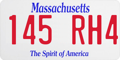 MA license plate 145RH4