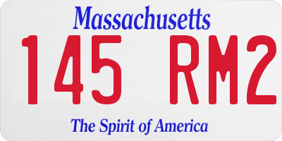MA license plate 145RM2