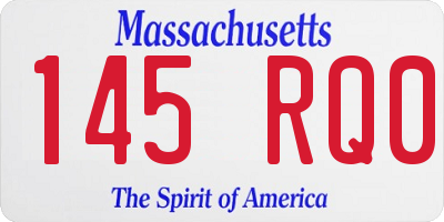 MA license plate 145RQ0
