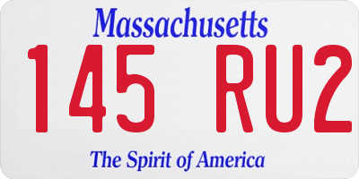 MA license plate 145RU2