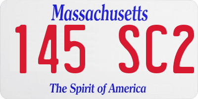 MA license plate 145SC2