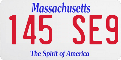 MA license plate 145SE9