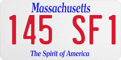 MA license plate 145SF1