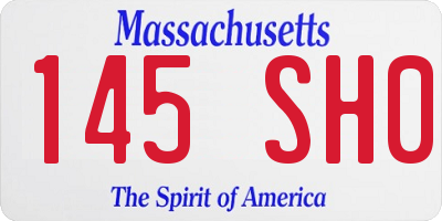 MA license plate 145SH0