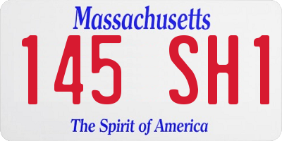 MA license plate 145SH1