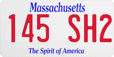 MA license plate 145SH2