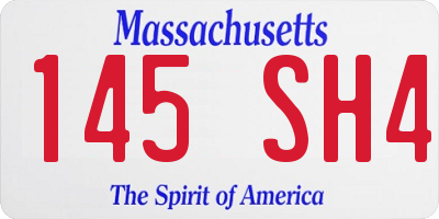 MA license plate 145SH4