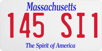 MA license plate 145SI1
