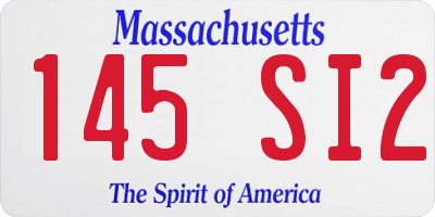 MA license plate 145SI2