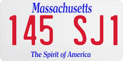MA license plate 145SJ1