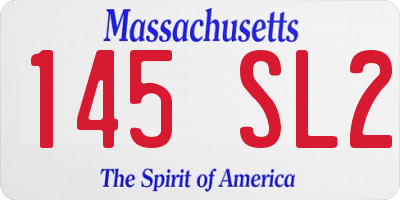 MA license plate 145SL2