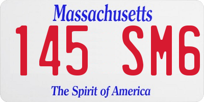 MA license plate 145SM6