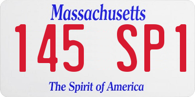 MA license plate 145SP1