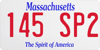 MA license plate 145SP2