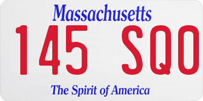 MA license plate 145SQ0