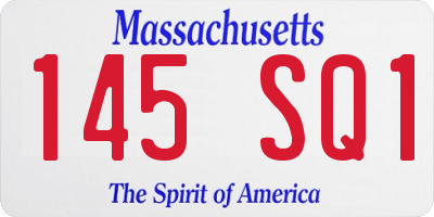 MA license plate 145SQ1