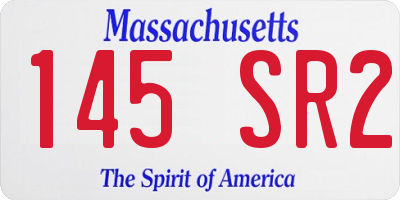 MA license plate 145SR2