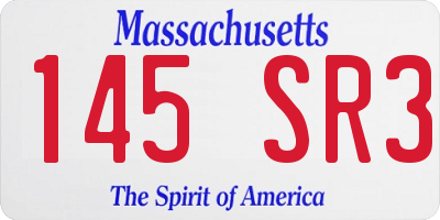MA license plate 145SR3
