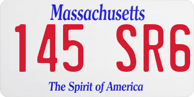 MA license plate 145SR6