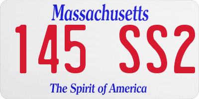 MA license plate 145SS2