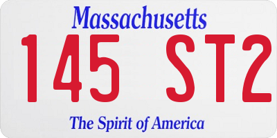 MA license plate 145ST2