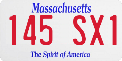 MA license plate 145SX1