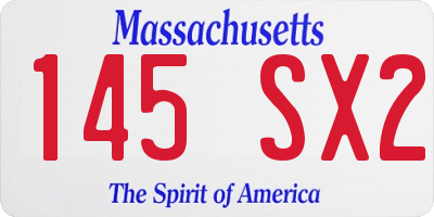 MA license plate 145SX2