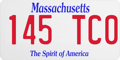 MA license plate 145TC0