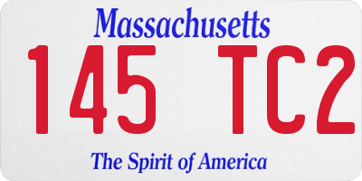 MA license plate 145TC2