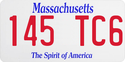 MA license plate 145TC6