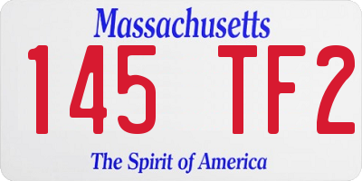 MA license plate 145TF2