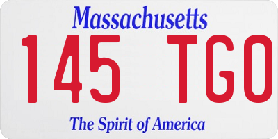 MA license plate 145TG0
