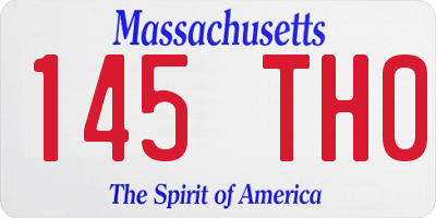 MA license plate 145TH0