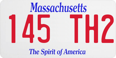 MA license plate 145TH2