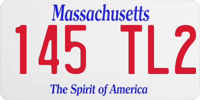 MA license plate 145TL2