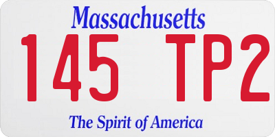 MA license plate 145TP2
