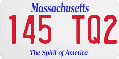 MA license plate 145TQ2
