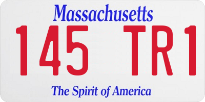 MA license plate 145TR1