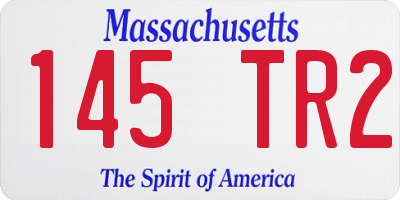 MA license plate 145TR2