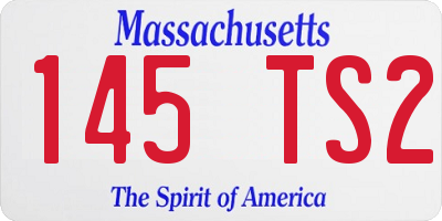 MA license plate 145TS2