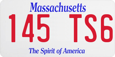 MA license plate 145TS6
