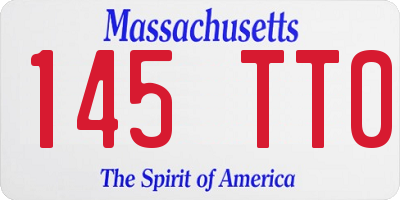 MA license plate 145TT0
