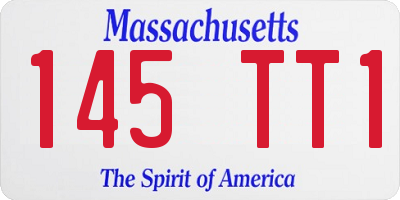 MA license plate 145TT1