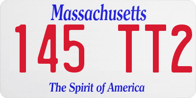MA license plate 145TT2