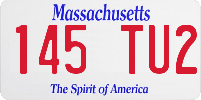 MA license plate 145TU2