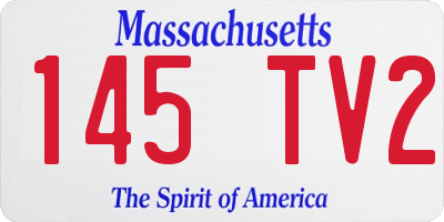 MA license plate 145TV2
