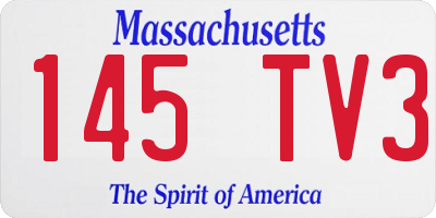 MA license plate 145TV3